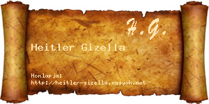 Heitler Gizella névjegykártya